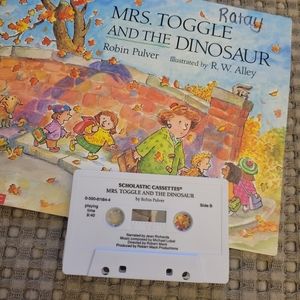 "Mrs. Toggle and the Dinosaur" Book by Robin Pulver with audio cassette